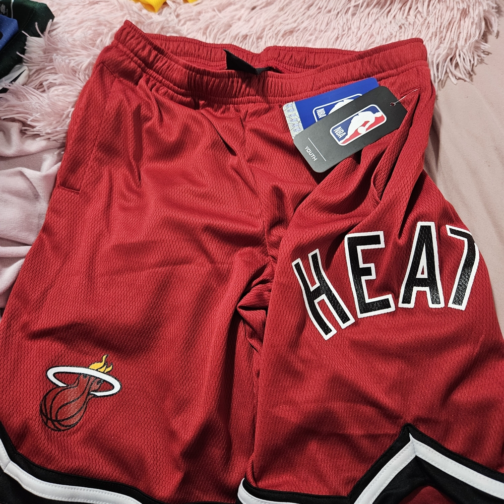 NBA Youth Red Athletic Shorts